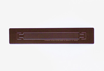 スリットルーラーＰ１５ｃｍ（裏面・ブラウン）レトロ定規,固定も移動も自在にできる定規,ずれない定規,滑らない定規,non-slip ruler,レトロ,デザイン,シンプル,ユニーク,おしゃれ,上質,高級,丈夫,プレゼント,ギフト,贈り物,記念,祝い,ノベルティ,プロモーション,文具,文房具
